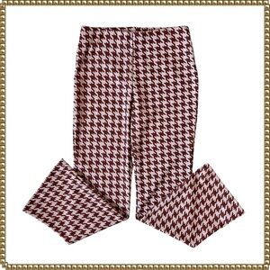 Altar'd State Brown White Knit Crop Flared Pants Small